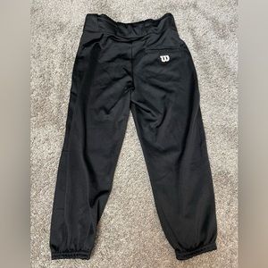 Wilson Youth Black Baseball Pants- Size M
